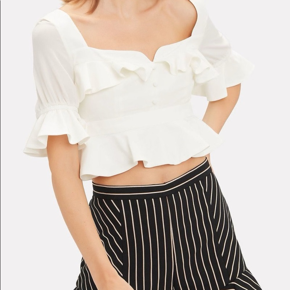 Alexis Faiza Silk Crop Top